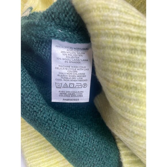 LOFT Women Chevron Stitched Turtleneck Sweater SMALL - Picture 4 of 13